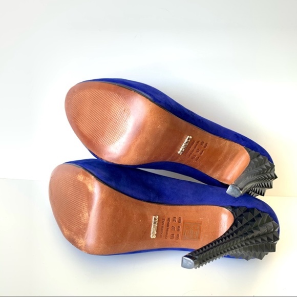 SCHUTZ Suede Studded Spikes Platform Heels—SZ. 8 - Picture 5 of 7
